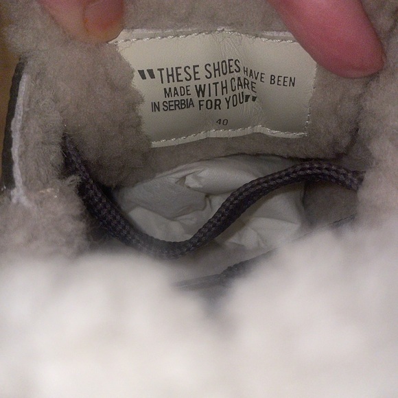 NWT VOILE BLANCHE LIPARI Charcoal Grey Fur Suede and Felt Sneakers - Picture 16 of 16